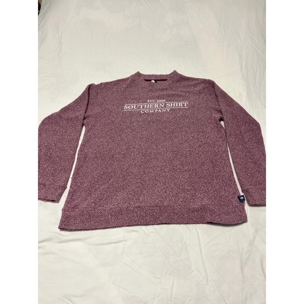 Southern Shirt Company Womens Purple Marled Logo Pullover Sweatshirt 2C010-477 S